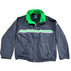 Vintage 90s Nautica Mens XXL Sailing Windbreaker Raincoat NS-83 Hooded Blue